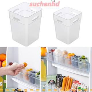 Suchenhd 2 ชิ้น / แพ็ค กล่องเก็บของ แบบพกพา ประหยัดพื้นที่ อเนกประสงค์ ชั้นวางตู้เย็น ช่องแช่แข็ง