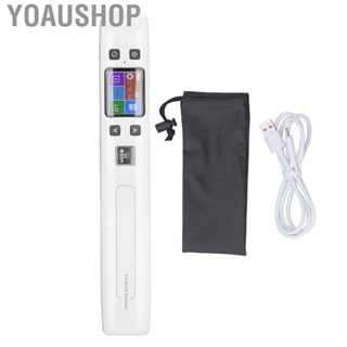 Yoaushop Photo Scanning Device  Zero Edge Distance 900mAh  Portable  HD Color Screen Dual Roller Drive for Home School Office