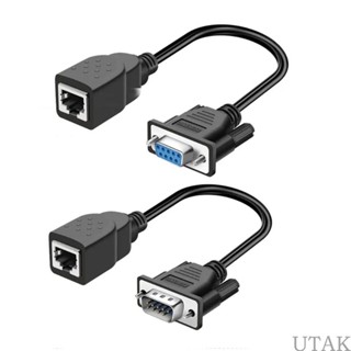 Utake สายเคเบิลแปลง DB9 เป็น RJ45 สําหรับอีเธอร์เน็ต