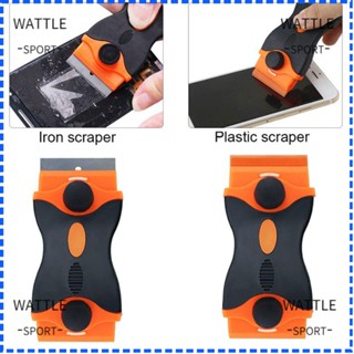 Wattle 2 in 1 มีดโกนหนวด ด้ามจับพลาสติก สําหรับเตาอบ หม้อหุงข้าว ทําความสะอาดรถยนต์