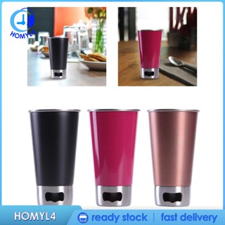 [Homyl4] แก้วมักสเตนเลส พร้อมที่เปิดขวด แก้วกาแฟ เบียร์ 500 มล. สําหรับบ้าน