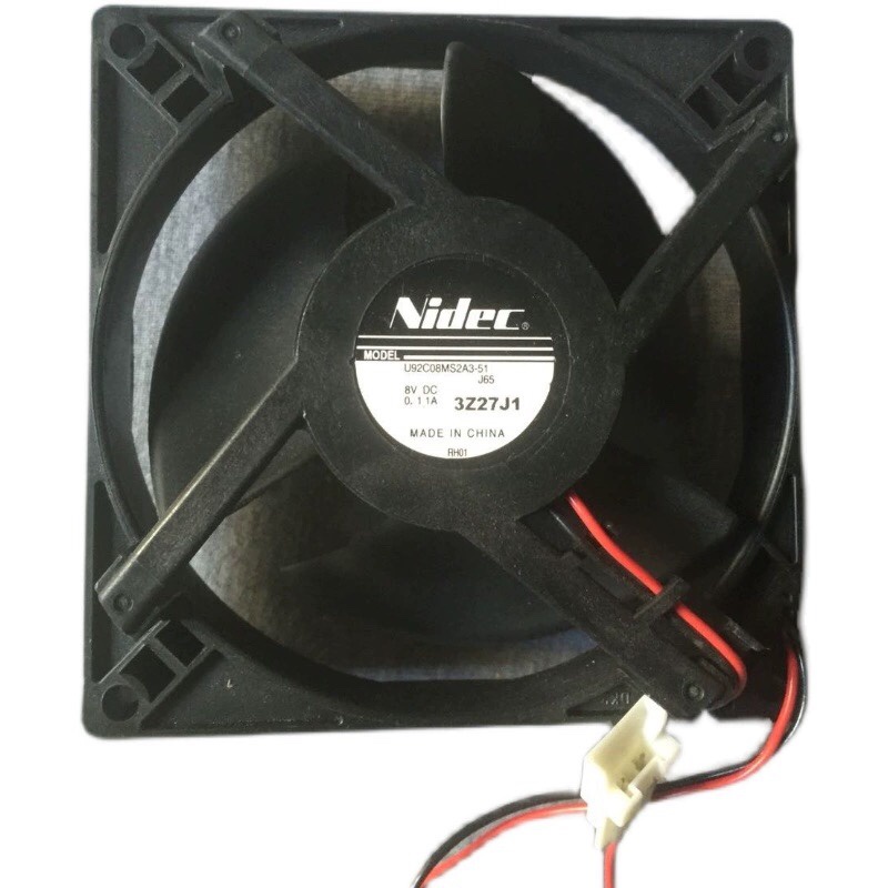 NIDEC U92C08MS2A3-51 8V 0.11A ตู้เย็น ตู้เย็นตู้แช่แข็งพัดลมระบายความร้อน 9 ซม.