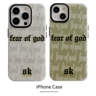 เคสโทรศัพท์มือถือ ลายตัวอักษร Fear of God ชุบไฟฟ้า สําหรับ iPhone 14 13 11 12 Pro Max