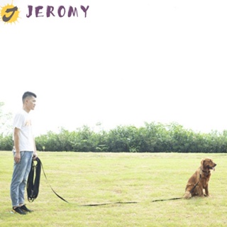 Jeromy เชือกจูงไนล่อน แบบนิ่ม ด้ามจับโฟม สีแดง น้ําเงิน ดํา สําหรับสัตว์เลี้ยง สุนัข แมว