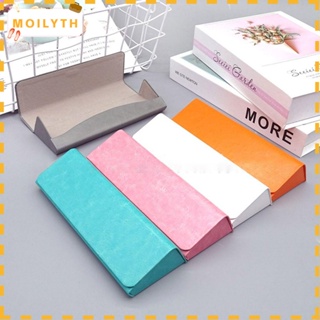 Moilyth กล่องใส่แว่นตา หนัง PU 5 สี แฟชั่น ป้องกันแรงดัน สีพื้น สําหรับผู้ชาย