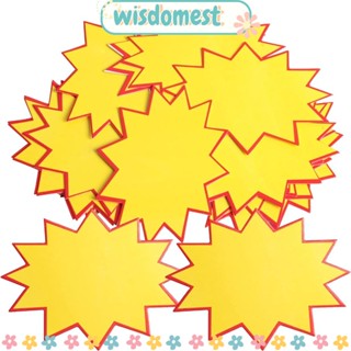 Wisdomest ป้ายแท็กกระดาษนีออน รูปดาว สําหรับตกแต่งร้านค้าปลีก