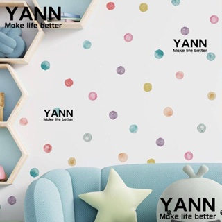 Yann1 สติกเกอร์ติดผนัง ลายจุด สีรุ้ง ทรงกลม สไตล์โมเดิร์น ลอกออกได้ สําหรับตกแต่งห้องเรียน 72 ชิ้น