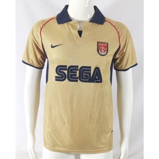 เสื้อกีฬาแขนสั้น ลายทีมชาติฟุตบอล Arsenal Away สไตล์วินเทจ 01-02 ไซซ์ S-XXL AAA