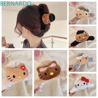 Bernardo KT กิ๊บติดผมหางม้า ผ้ากํามะหยี่ขนนิ่ม ลายการ์ตูนฉลาม สไตล์เกาหลี ขนาดใหญ่ Y2K