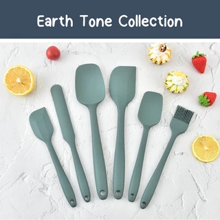 ไม้พาย ช้อนพาย ไม้ปาดครีม พายทาเนย แปรง ซิลิโคน Earth Tone Collection มีหลายขนาด หลายสี ให้เลือก