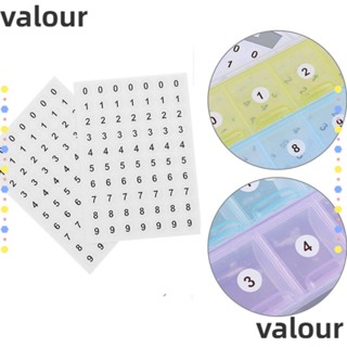 Valour แผ่นสติกเกอร์ตัวเลข มีกาวในตัว สําหรับใช้ในการติดตกแต่งเพชร 12 แผ่น