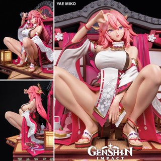 Figure ฟิกเกอร์ Genshin Impact Yae Miko ยาเอะ มิโกะ ชุดมิโกะ งานปั้น Resin Statue โมเดล Happyday