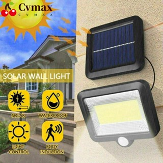 Cvmax โคมไฟติดผนัง พลังงานแสงอาทิตย์ 128 LED 1W COB 5.5V กันน้ํา