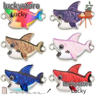 Lucky จี้โลหะ รูปปลาฉลาม สําหรับทําเครื่องประดับ DIY