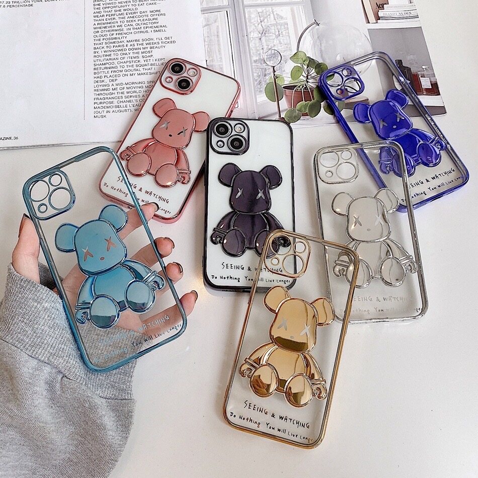 เคส TPUใสลายหมี iPHONE iP6 iP7 iP8 iPSE2 iP6PLUS iP7PLUS iP8PLUS iPXR iP11 iP11PROMAX iP12 iP12PROMA