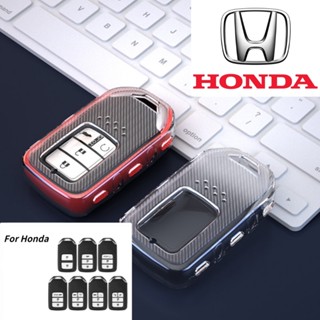 เคสรีโมทกุญแจรถยนต์ TPU สําหรับ Honda Civic Accord Vezel Fit CRV Hrv Crz Hrv Polit Jazz Jade