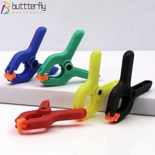 Buttterfly แคลมป์สปริง พลาสติก ไนล่อน หลากสี 2 นิ้ว สําหรับงานไม้ DIY 1 ชิ้น 10 ชิ้น