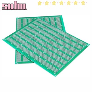 Suhuhd บอร์ดบัดกรี 15X20 ซม. PCB สีเขียว 6 นิ้ว X 8 นิ้ว 2 ชิ้น