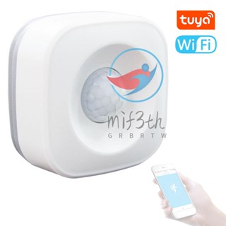 Mifamily)tuya เครื่องตรวจจับการเคลื่อนไหว WiFi PIR ไร้สาย 2.4GHz 120° อุปกรณ์ตรวจจับมุมกว้าง รองรับการควบคุมผ่านแอพ สําหรับใช้ในบ้าน