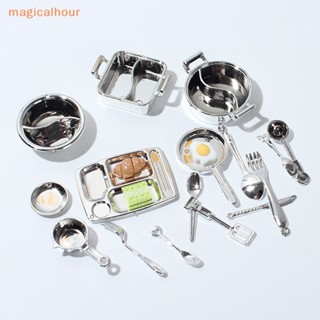 Magicalhour^^ หม้อซุปจําลอง ขนาดเล็ก สําหรับตกแต่งบ้านตุ๊กตา 1/12