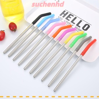 Suchenhd หลอดดูดน้ํา สเตนเลส ทนความร้อนสูง แบบพกพา 40 ออนซ์ พร้อมปลายซิลิโคน หลอดตรง งอได้ ใช้ซ้ําได้