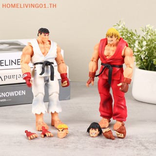 Onehome ตุ๊กตาฟิกเกอร์ PVC รูปการ์ตูนอนิเมะ Kawaii Street Fighter Hoshi Ryu Ken Masters น่ารัก ของขวัญ สําหรับตกแต่งห้อง