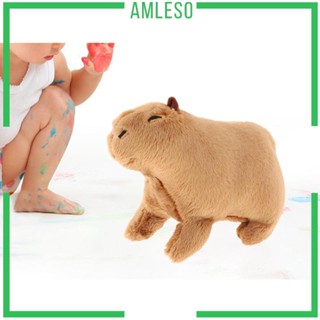 [Amleso] ของเล่นคาปิบาราจําลอง รูปสัตว์น่ารัก สําหรับเด็กผู้หญิง และเด็กผู้ชาย