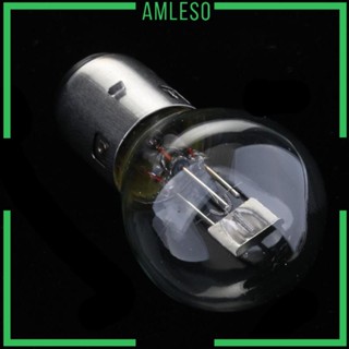 [Amleso] หลอดไฟฮาโลเจน สีขาว 12V 35W สําหรับไฟหน้า ไฟตัดหมอก BA20D S2