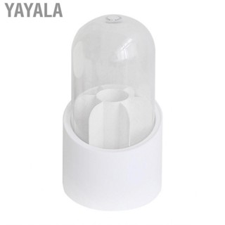 Yayala Rotate Dustproof Brushes Holder  Storage Space Saving White for Bedroom Table