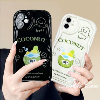 เคสโทรศัพท์มือถือแบบนิ่ม ลายมะพร้าว 3D ขอบโค้ง สําหรับ Vivo Y27 Y36 V25e V25 Y02 Y02s Y35 2022 Y22s Y16 Y15A Y21 Y21A Y21s Y20i Y20s [G] Y17 Y15s Y12s Y21T Y33s Y95 Y93 Y91