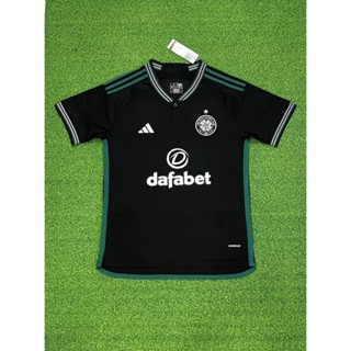 Fan Edition 2324 เสื้อยืดแขนสั้น ลายฟุตบอล Celtics Away สีดํา คุณภาพสูง ไซซ์ S-4XL