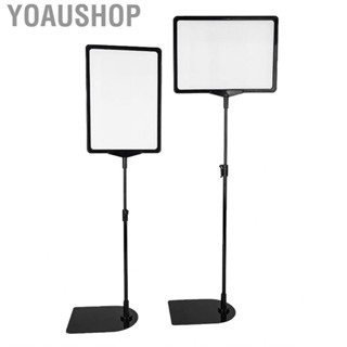 Yoaushop Pedestal Sign Holder Tabletop Free Lifting Easy Assembly Grinding Polishing Adjustable for Supermarket