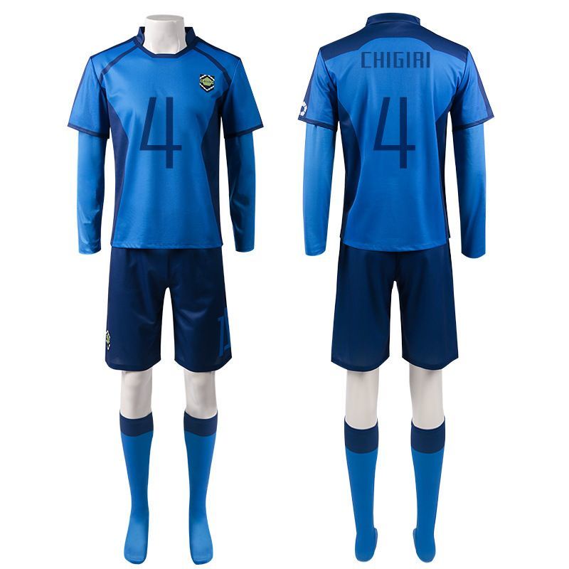 Blue LOCK Jersey Isagi Yoichi คอสเพลย์ Chigiri Hyoma Blue Anime เสื้อฟุตบอล