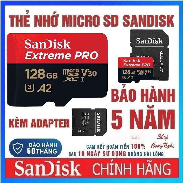 Sandisk การ์ด micro SD 256GB 128GB 64GB 32GB Extreme Pro สูงสุด 170 MB/s