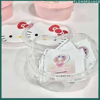 400ml HelloKitty กล่องเก็บพลาสติกการ์ตูนเด็กนักเรียนกล่องอาหารกลางวันปิคนิค Bento กล่องอาหารเด็กอุปกรณ์ดอกไม้