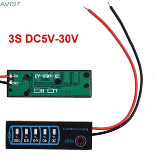 Antot โมดูลแสดงสถานะความจุแบตเตอรี่ลิเธียม DC5-30V 2 ชิ้น