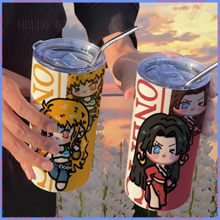 🥤Animation Peripheral Limited 🥤Thermos Cup🥤กระติกน้ําร้อน แบบพกพา พร้อมหลอดดูด สําหรับนักเรียนหญิง