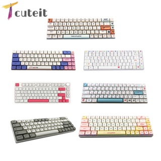 Tcuteit ชุดปุ่มกดคีย์บอร์ด XDA 127 ชิ้น สําหรับสวิตช์ MX