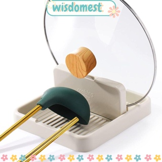 Wisdomest ที่วางช้อน ฝาหม้อ พลาสติก สีขาว 7.3 นิ้ว สําหรับห้องครัว