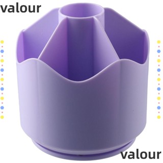 Valour ที่วางปากกา เครื่องเขียน ขาตั้งปากกา สีม่วง สํานักงาน พลาสติก ขาตั้งดินสอ สํานักงาน