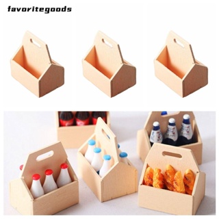 Favoritegoods กรอบไม้จิ๋ว DIY สําหรับตกแต่งบ้านตุ๊กตา 4 ชิ้น