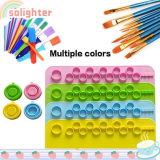 SOLIGHTER แผ่นปั๊มสีน้ํา ซิลิโคน ไม่ติดผิว สําหรับงานศิลปะ งานฝีมือ