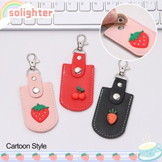 SOLIGHTER เคสหนัง PU พร้อมพวงกุญแจ ใส่นามบัตรได้ แฟชั่นสไตล์นักธุรกิจ