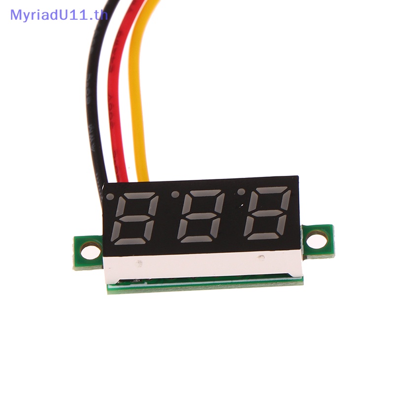 Myriadu โวลต์มิเตอร์ดิจิทัล DC LED 0-100V 0.28 นิ้ว ปรับได้ 1 ชิ้น