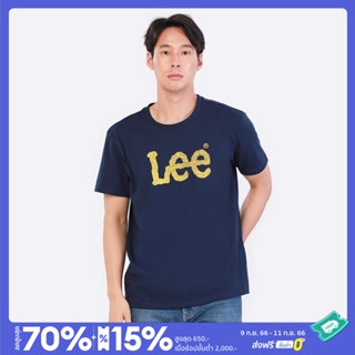 เสื้อเลือกตั้ง LEE เสื้อยืดแขนสั้นผู้ชาย ทรง REGULAR รุ่น LE S523MTSSF01 สีน้ำเงิน