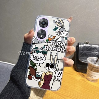 พร้อมส่ง เคสโทรศัพท์มือถือ ซิลิโคนนิ่ม TPU บางมาก กันกระแทก ลายเค้ก กระต่ายน่ารัก สร้างสรรค์ สําหรับ OPPO A38 4G OPPOA38 2023