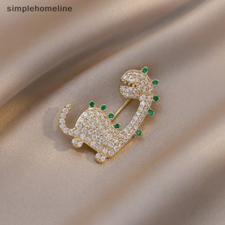 [simplehomeline] เข็มกลัด โลหะผสม รูปไดโนเสาร์น่ารัก แฟชั่นสําหรับผู้หญิง พร้อมส่ง