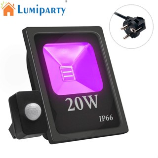 Lumiparty โคมไฟดิสโก้ Uv ควบคุมด้วยเสียง กันน้ํา สีม่วง สําหรับตกแต่งเวที ปาร์ตี้ บาร์ Ktv Club