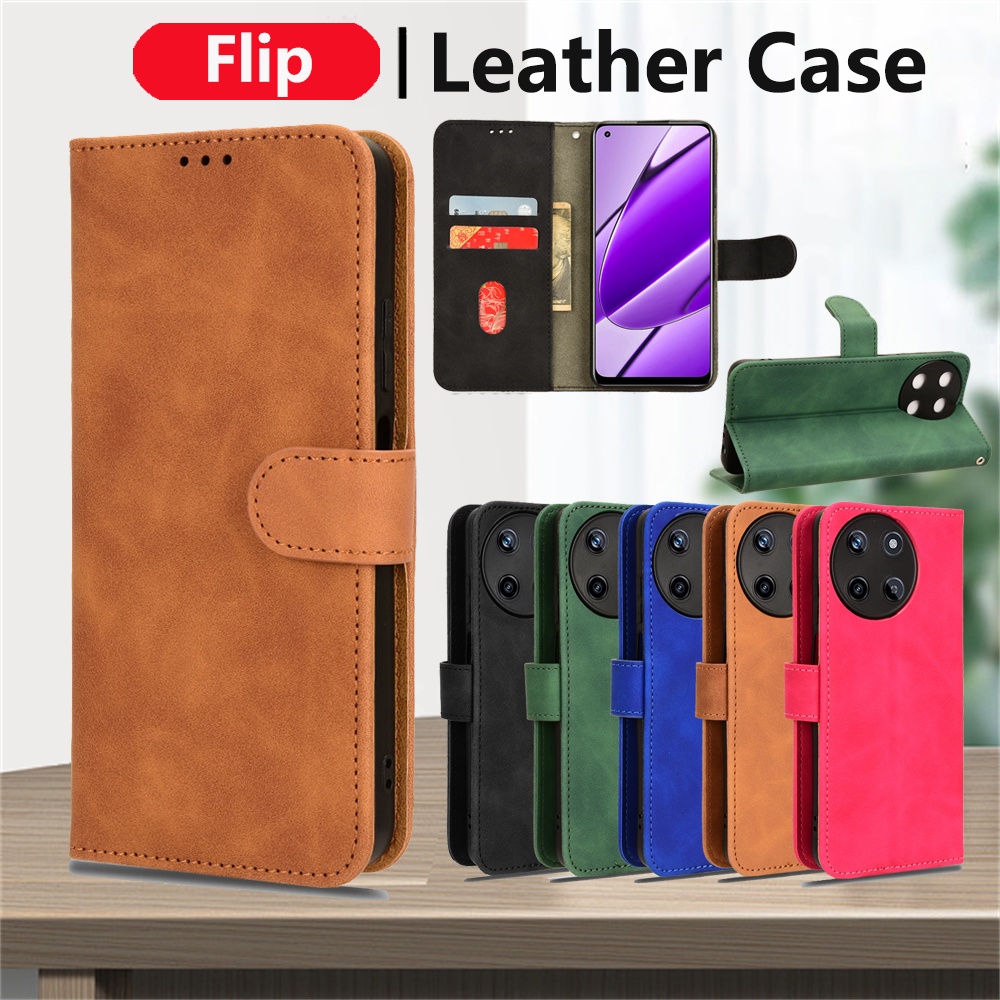 เคสโทรศัพท์มือถือหนัง ฝาพับ กันกระแทก พร้อมช่องใส่บัตร สําหรับ Realme 11 11X Realme11 Nfc 4G 5G 2023