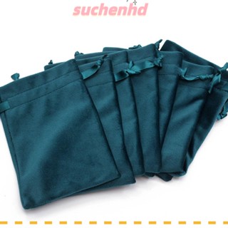 Suchenhd ถุงบรรจุภัณฑ์กํามะหยี่ แบบนิ่ม แบบพกพา ป้องกันฝุ่น สําหรับใส่เครื่องประดับ